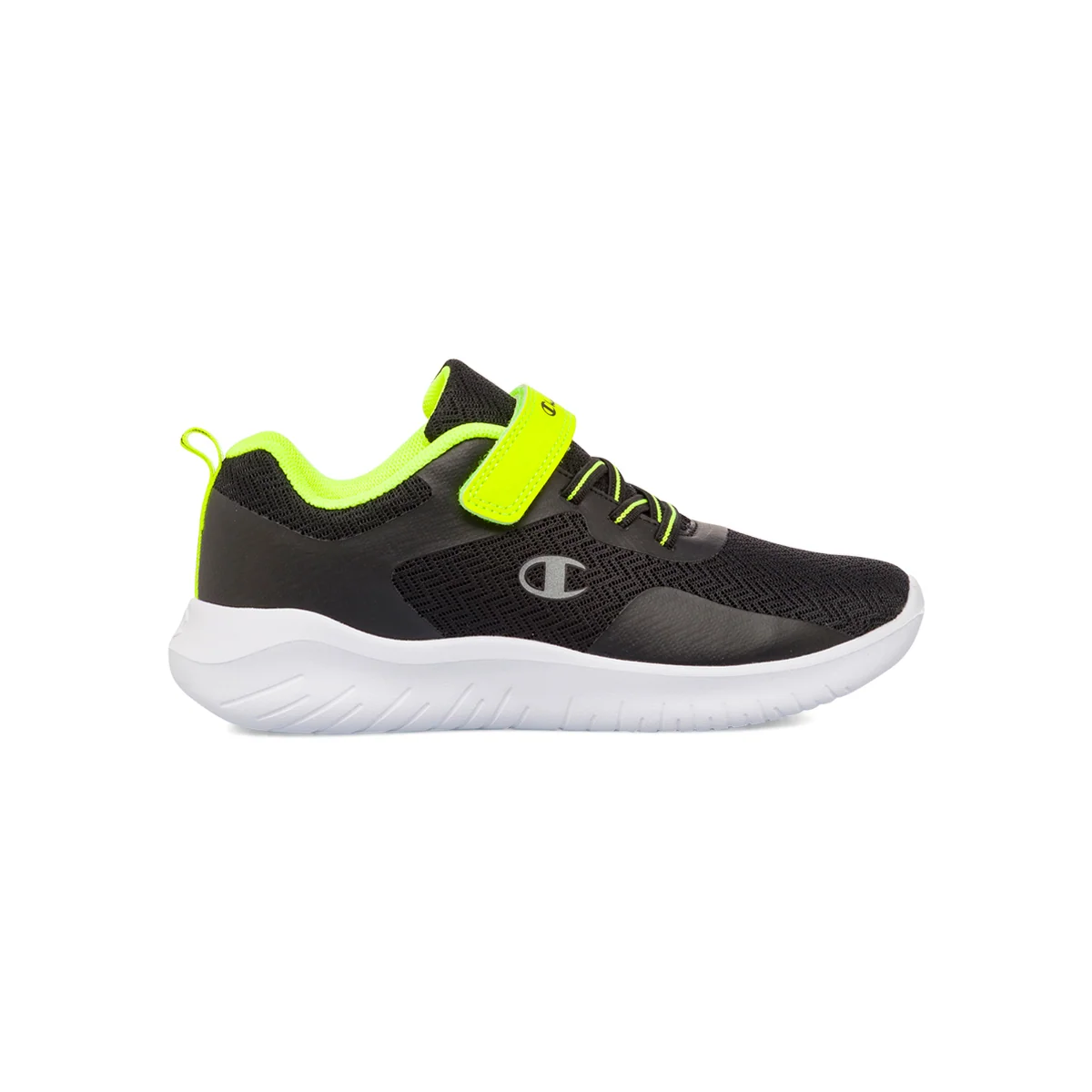 Sneakers da ragazzo nere e giallo fluo Champion Softy Evolve