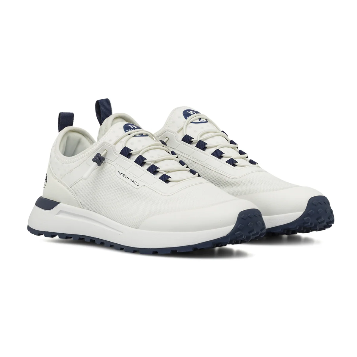 Sneakers da uomo bianche con dettagli blu navy North Sails