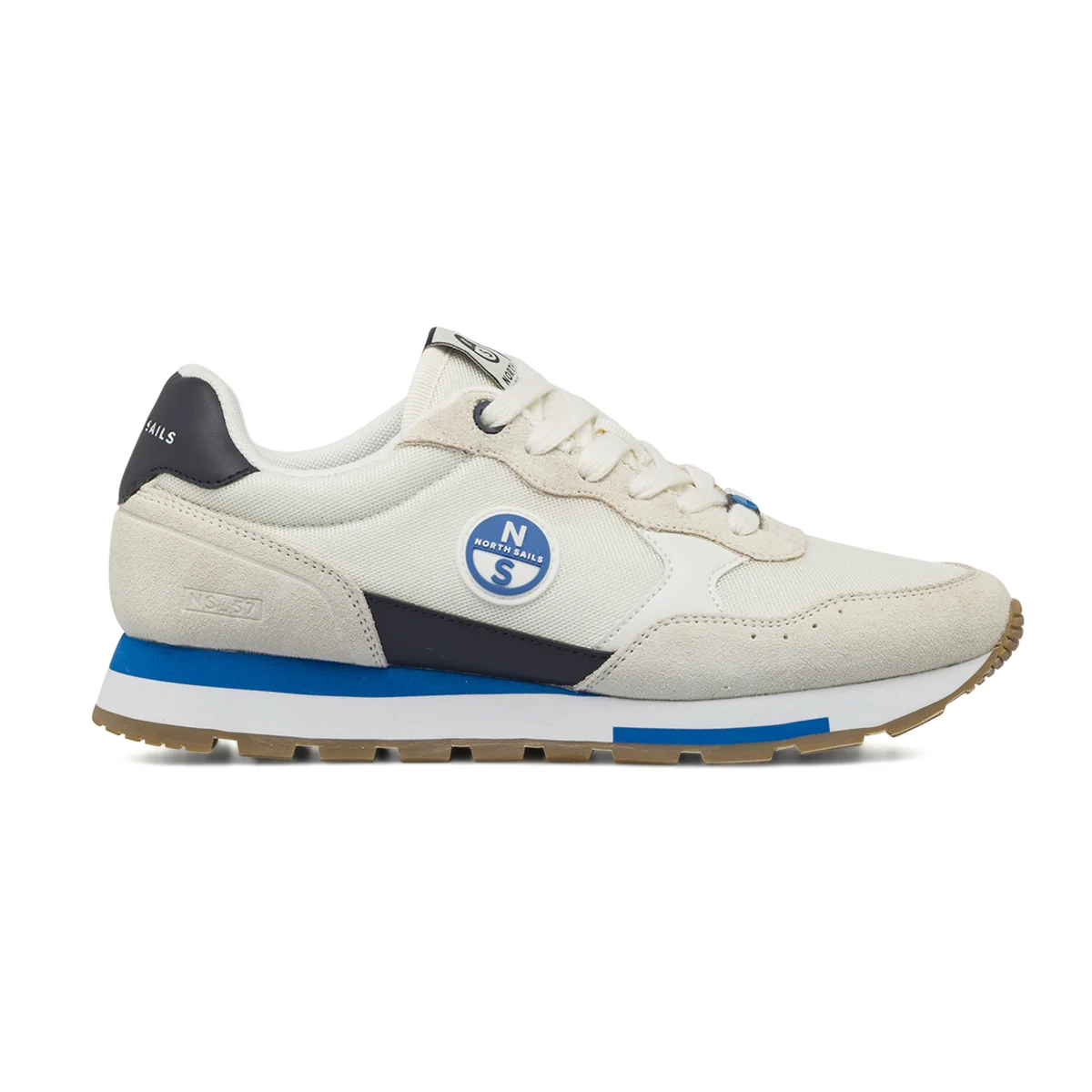 Sneakers da uomo bianche con dettagli blu North Sails