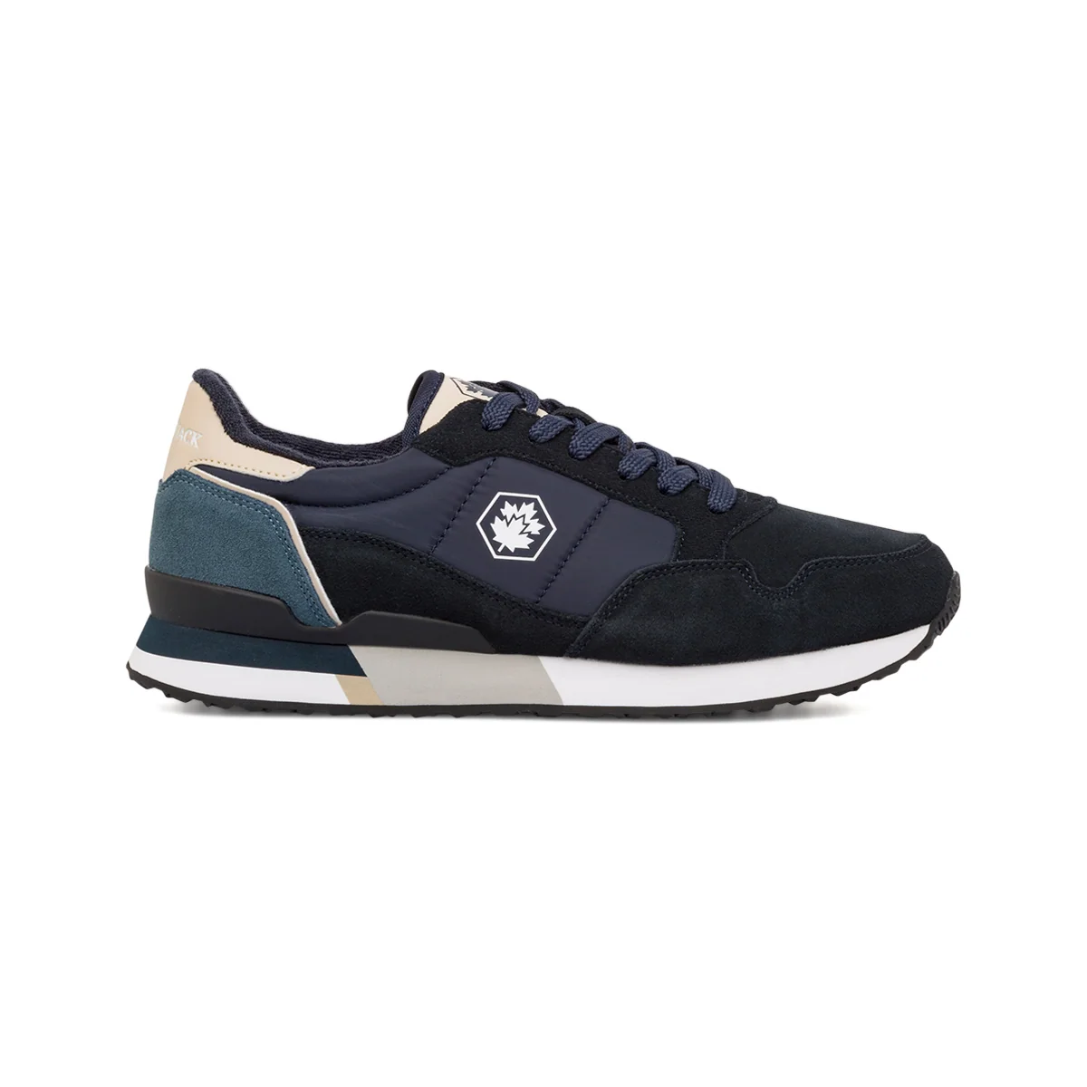 Sneakers da uomo blu in pelle Lumberjack