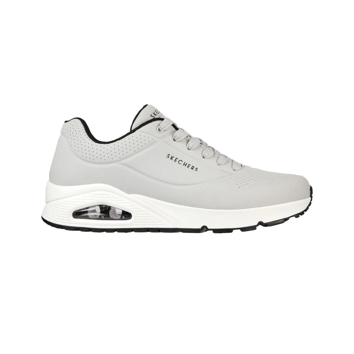 Sneakers da uomo grigie con suola ad aria Skechers Uno