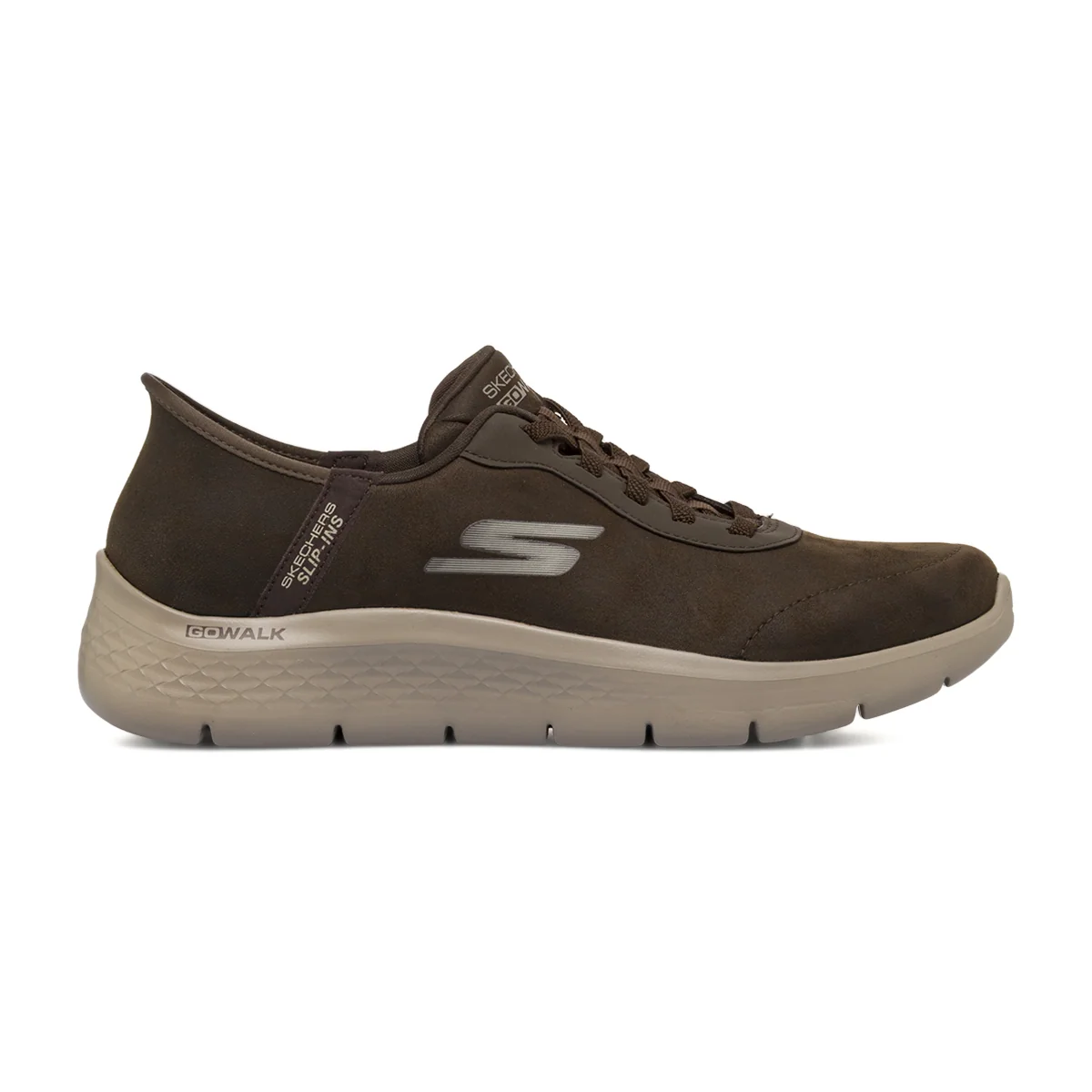 Sneakers da uomo marroni Skechers Hands Free Slip-ins Go Walk