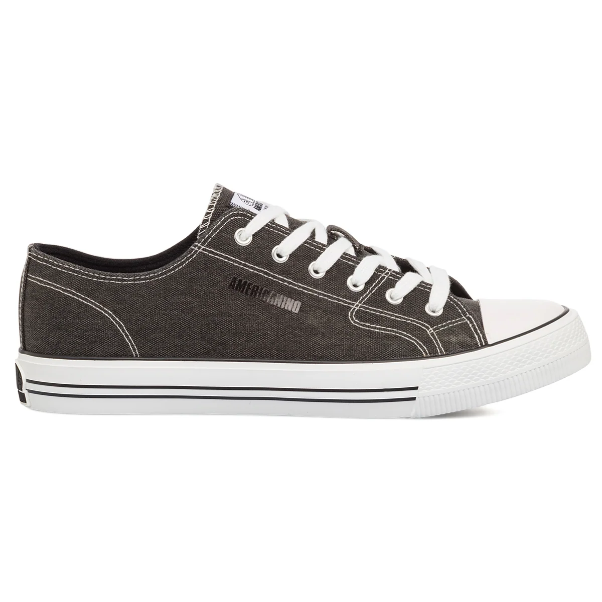 Sneakers da uomo nere con logo Americanino