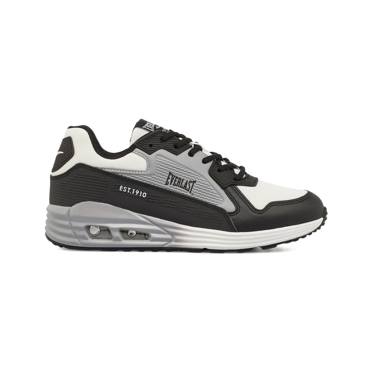 Sneakers da Uomo nere e grigie con ammortizzazione ad aria Everlast