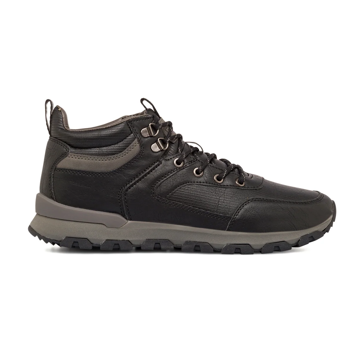Sneakers da uomo nere e grigie con logo Gate 76