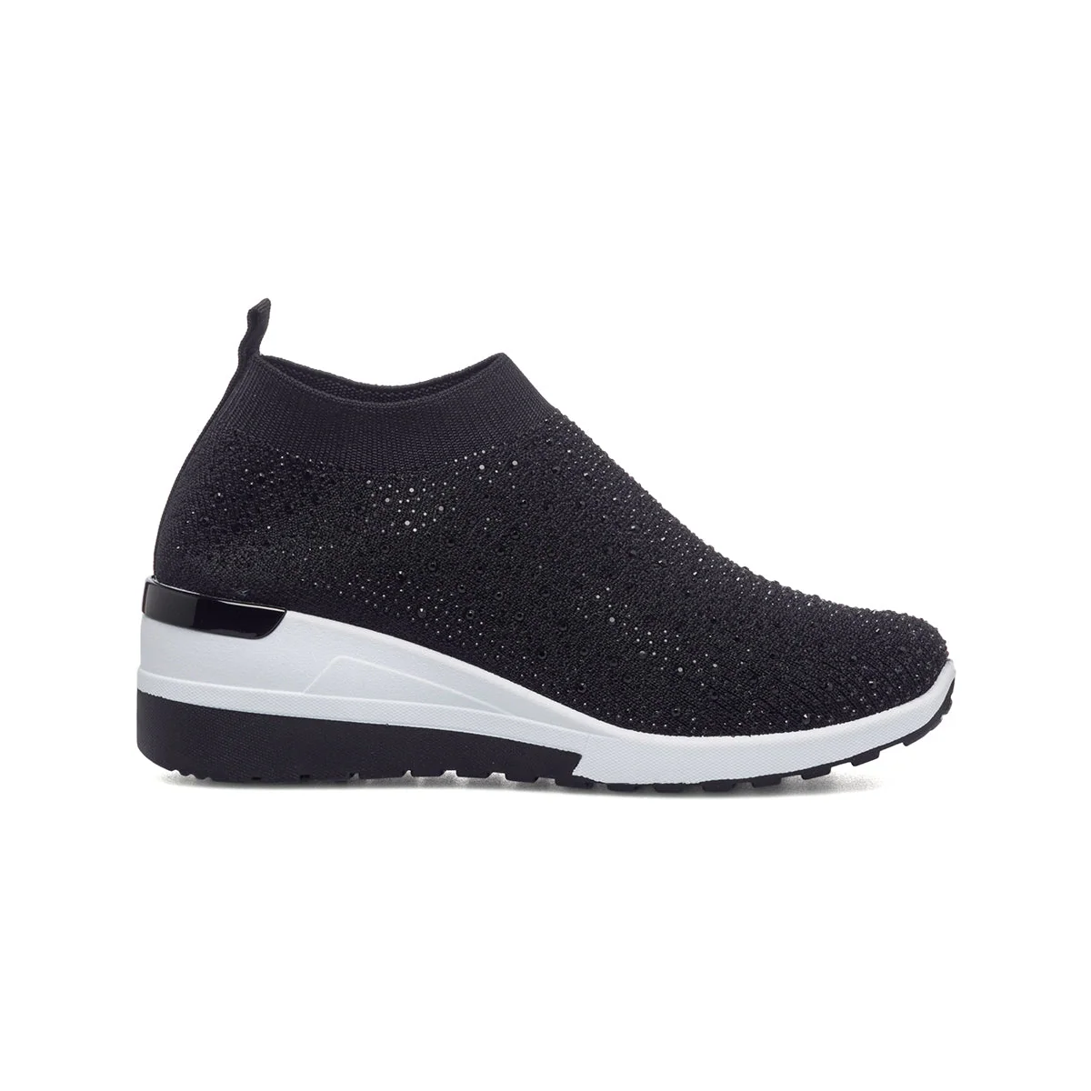 Sneakers elasticizzate da donna nere Lora Ferres