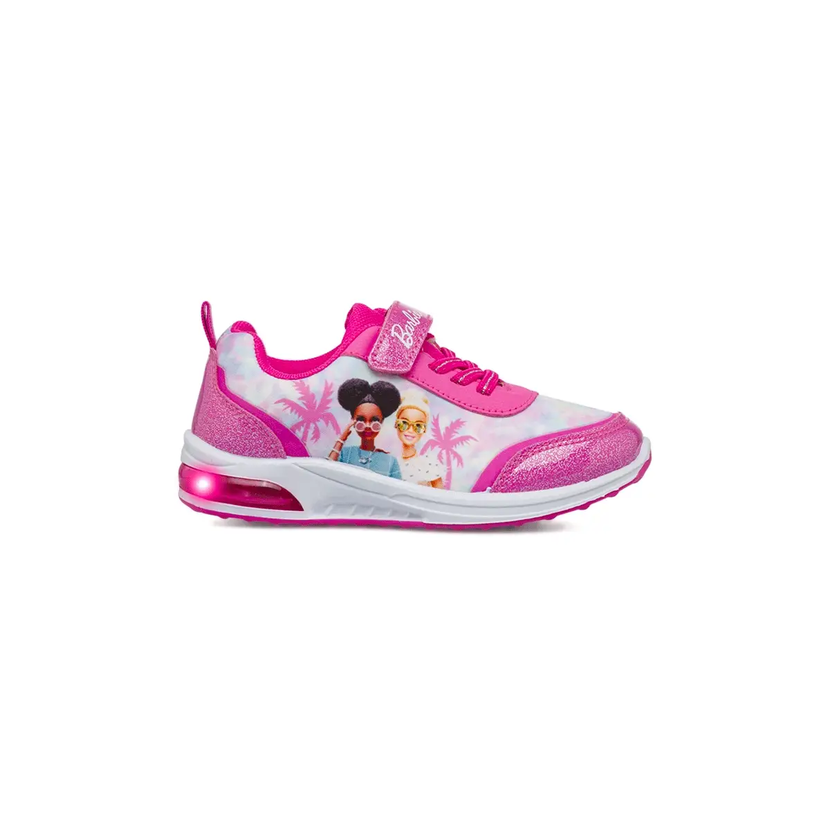 Sneakers fucsia da Bambina con stampa e luci Barbie