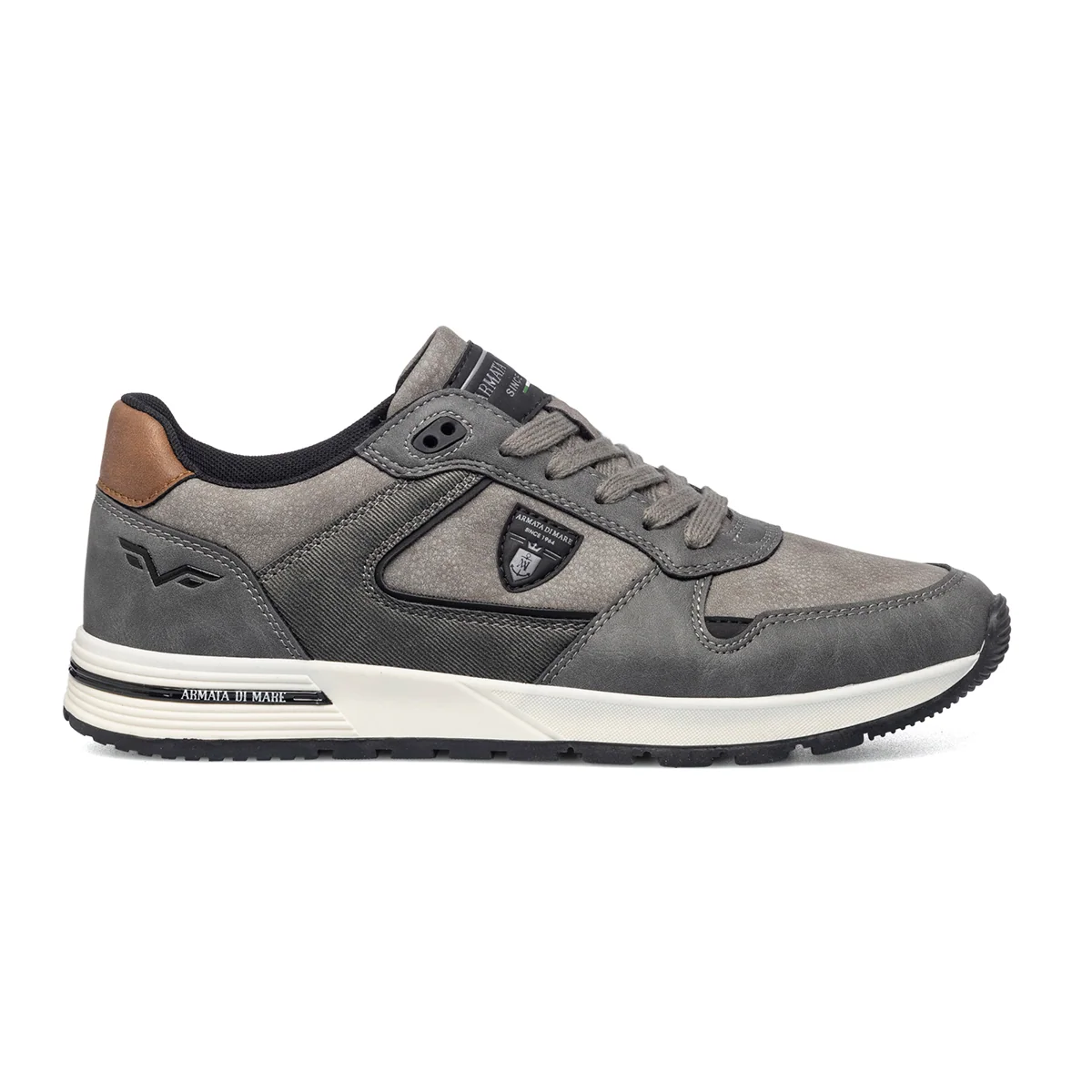 Sneakers grigie con logo laterale Armata di Mare