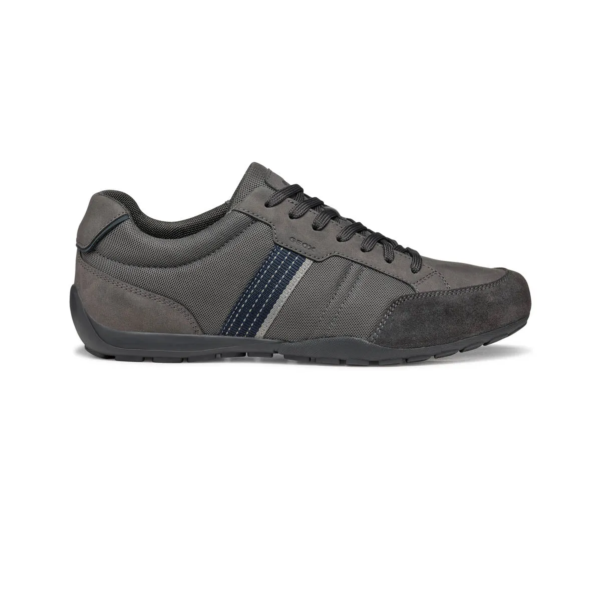 Sneakers grigie da Uomo con dettaglio laterale e suola traspirante Geox