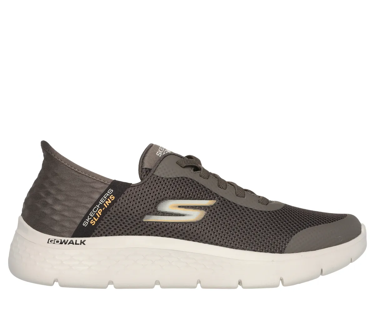 Sneakers grigie da uomo con soletta Air-Cooled Memory Foam Skechers Slip-ins: GO WALK Flex