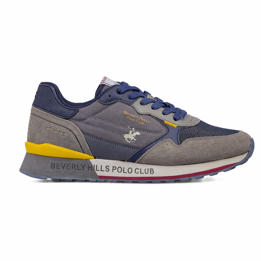 Sneakers Grigio e Blu da Uomo Beverly Hills Polo Club