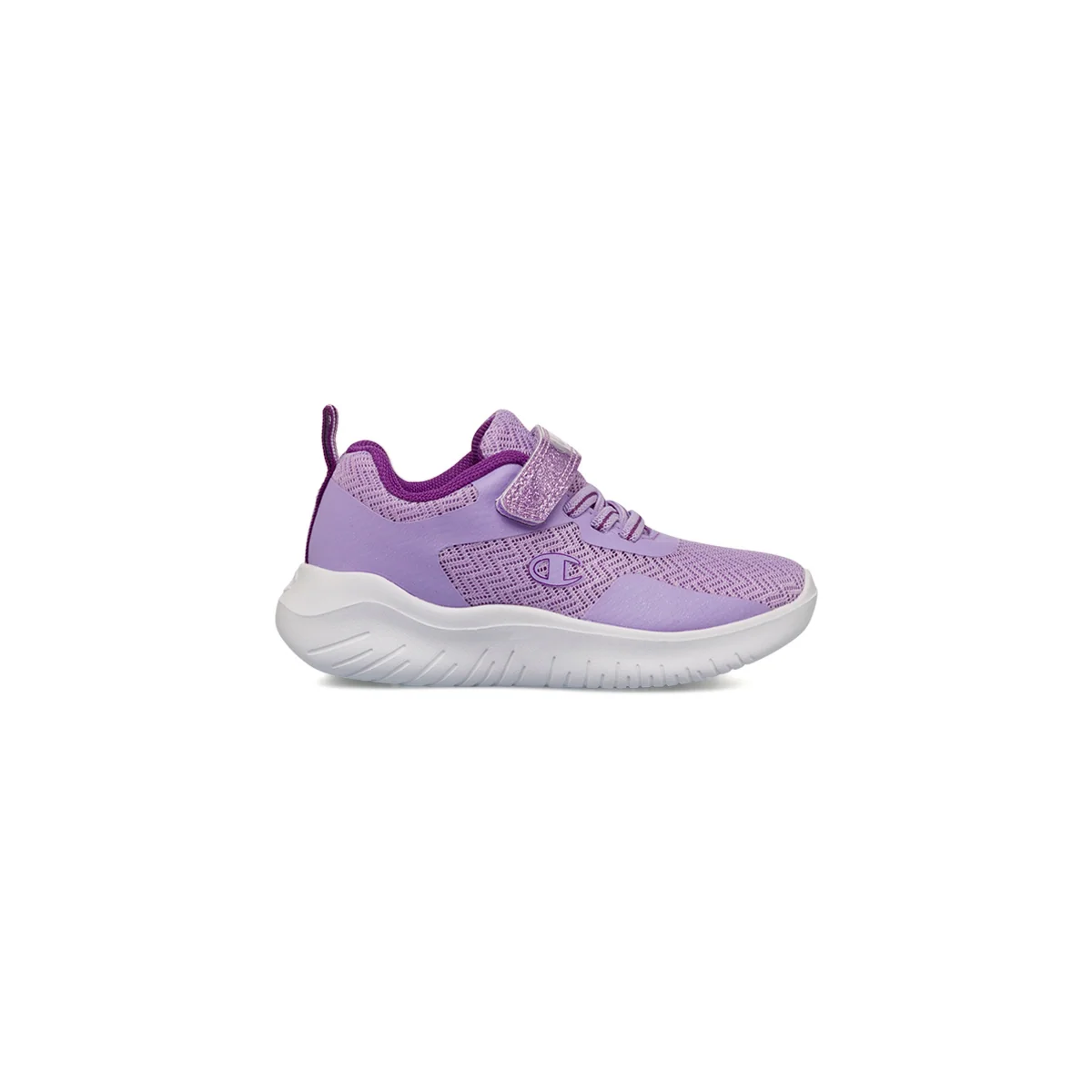 Sneakers lilla primi passi Bambina con dettagli glitter Champion Softy Evolve