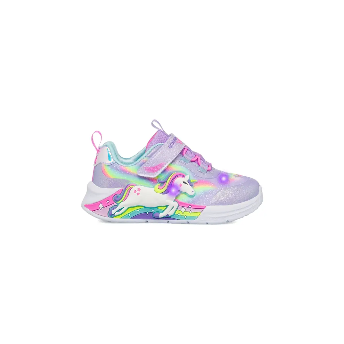 Sneakers lilla Primi Passi bambina con Luci Skechers Unicorn Chaser
