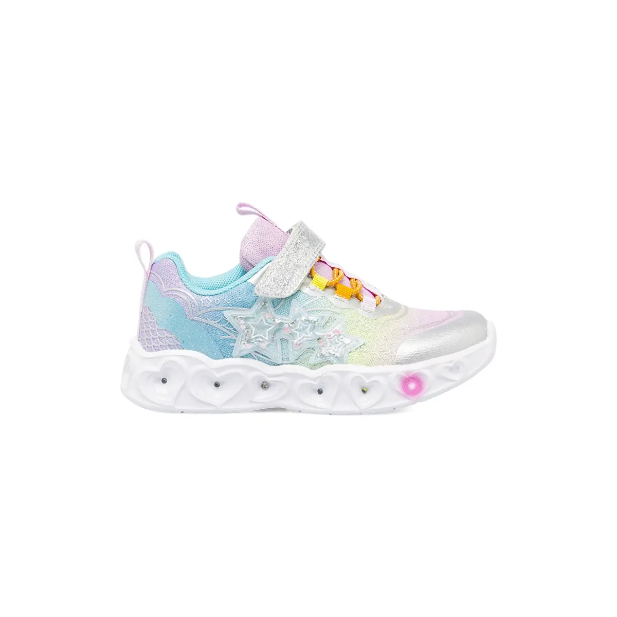 Sneakers luminose arcobaleno da Bambina con luci nella suola Le scarpe di Alice