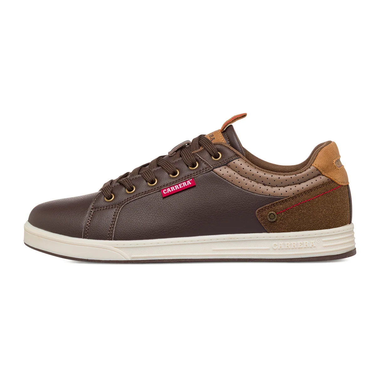 Sneakers marroni da Uomo con inserto effetto scamosciato Carrera Jeans