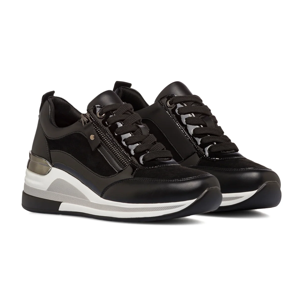Sneakers nere da Donna con zip e zeppa Lora Ferres