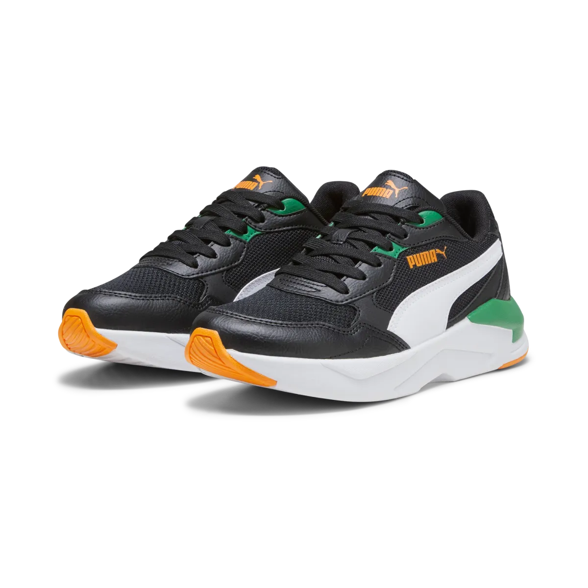 Sneakers nere da ragazzo con dettagli arancioni e verdi Puma X-Ray Speed Lite Jr
