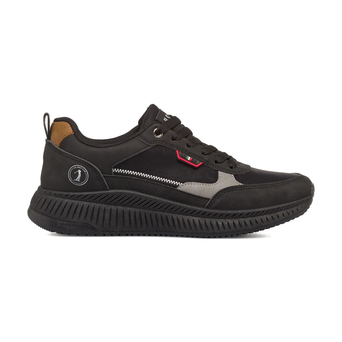 Sneakers Nere da Uomo con inserti grigi e suola sagomata US Golf Club