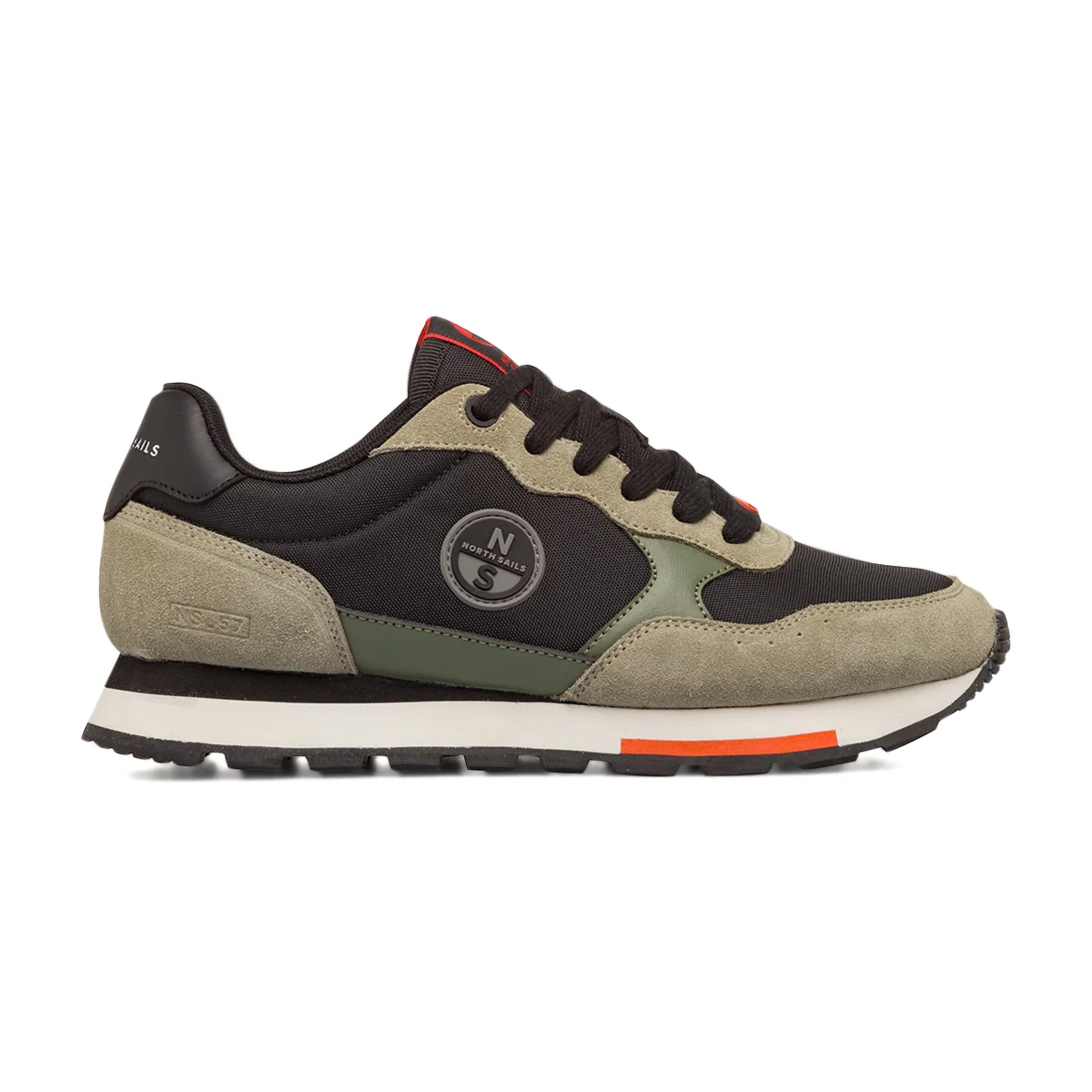 Sneakers Nere da Uomo con inserti taupe Effetto Suede North Sails