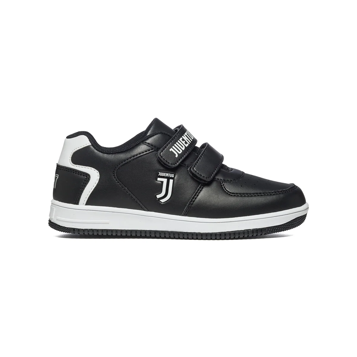 Sneakers nere e bianche con logo Juventus