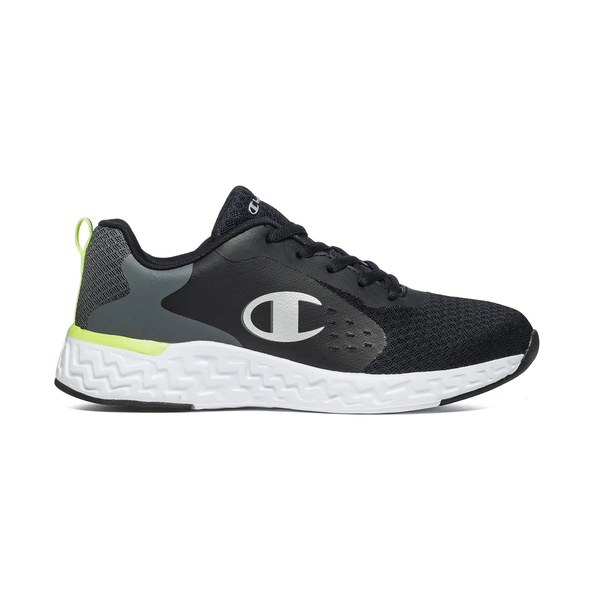 Sneakers nere e grigie in tessuto con lacci elastici Champion Bold B Gs