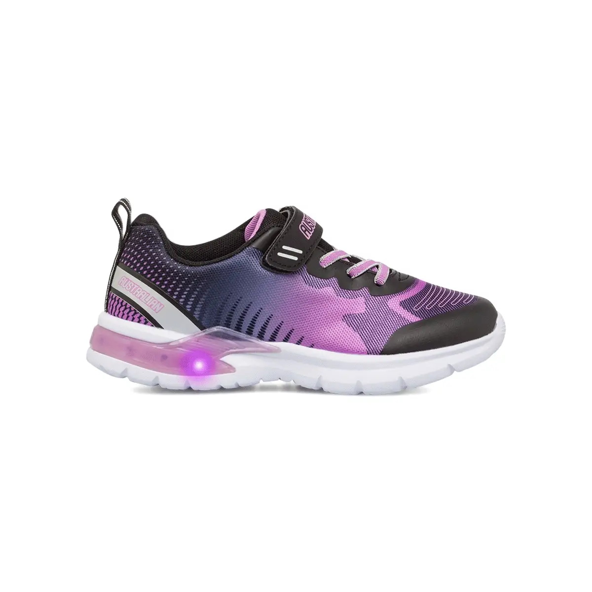 Sneakers nere e lilla da ragazza Australian Flash II con luci