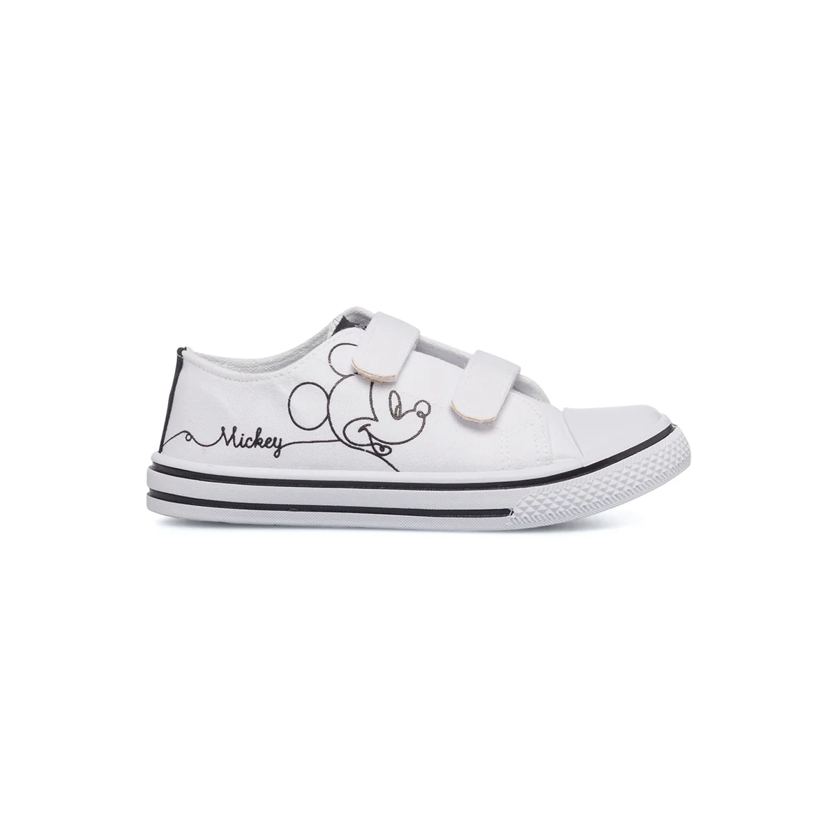 Sneakers nere primi passi in canvas Mickey Mouse