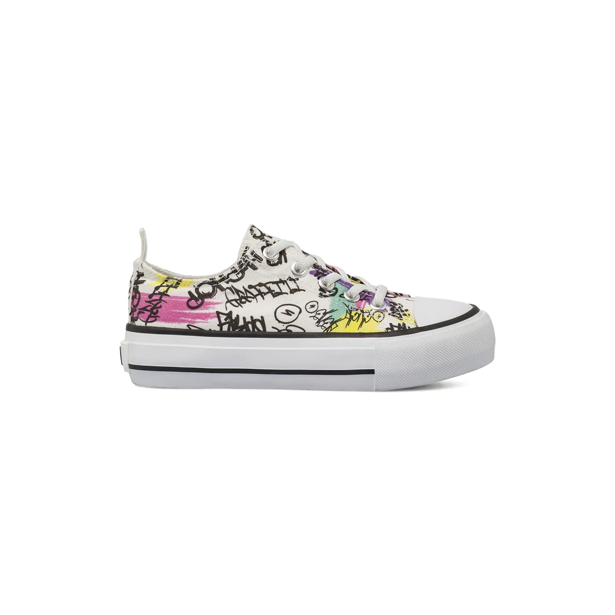 Sneakers platform da Bambina bianche con stampa graffiti Dimensione Danza