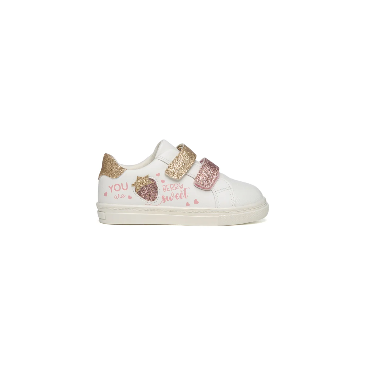 Sneakers primi passi bianche con dettagli glitterati Le scarpe di Alice