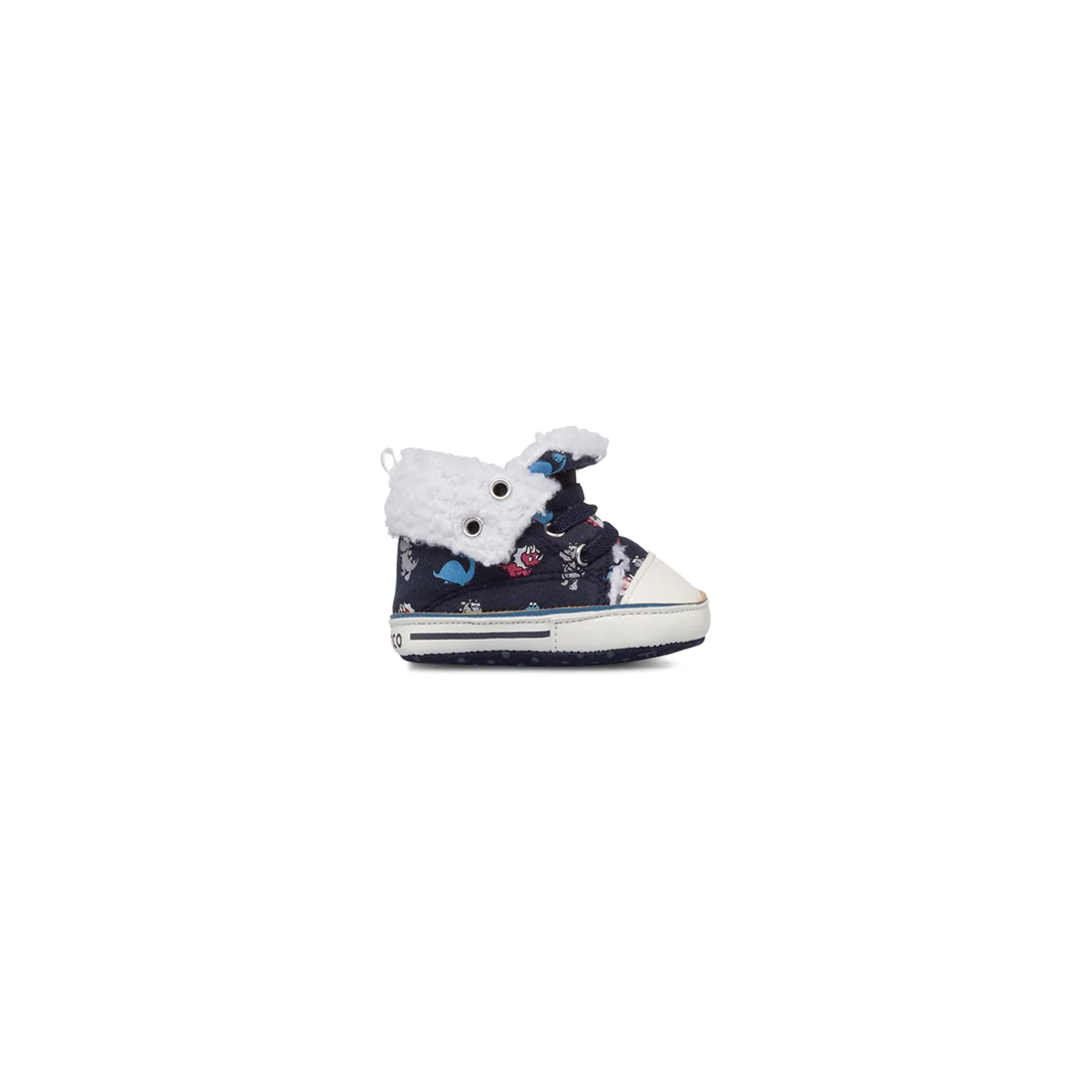 Sneakers primi passi blu da bambino con lacci Chicco Noce