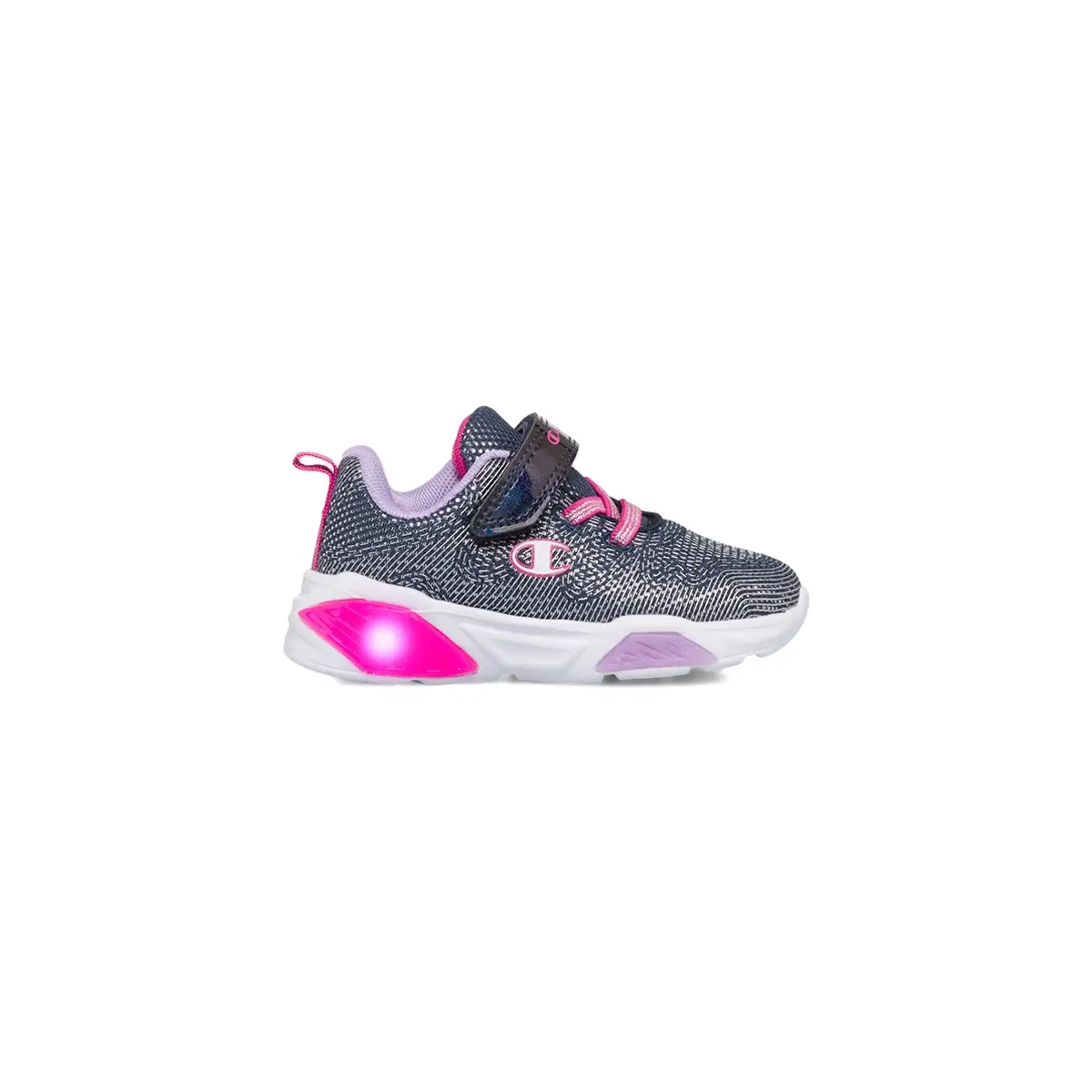 Sneakers primi passi da bambina con glitter e luci Champion Wave Sparkle G
