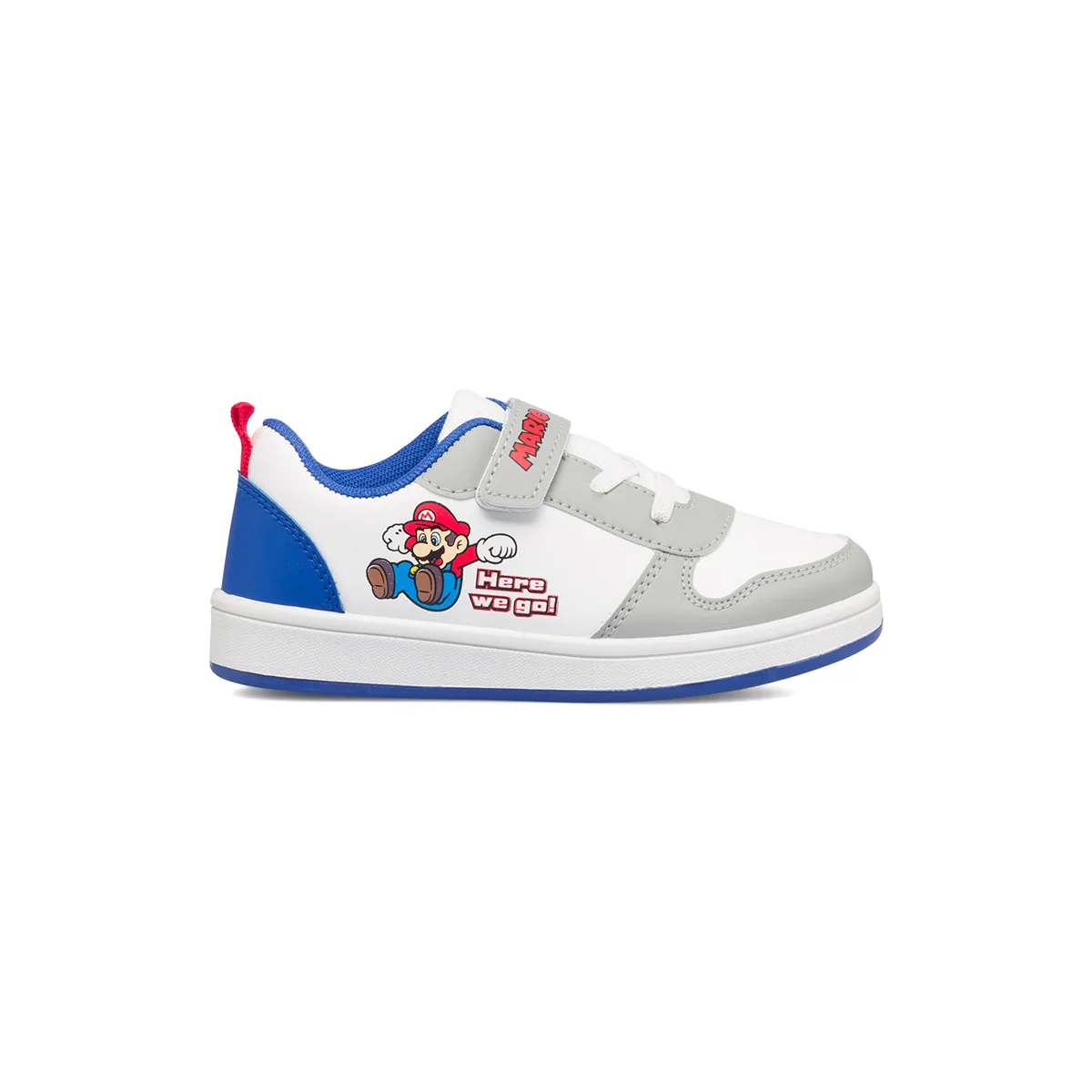 Sneakers primi passi da bambino con logo Super Mario