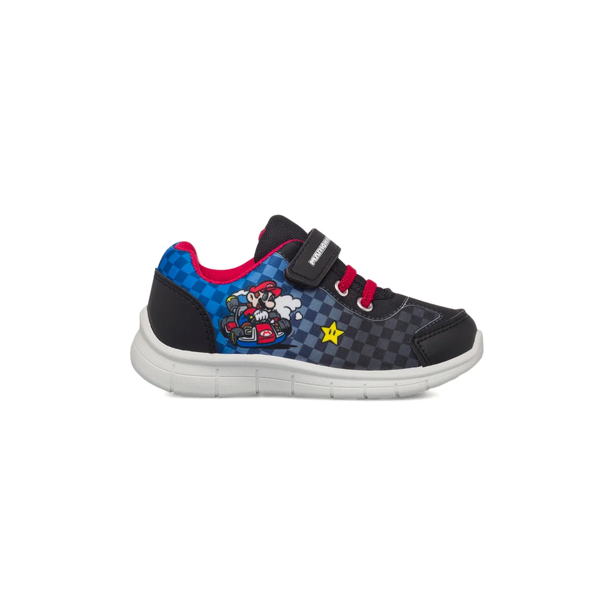 Sneakers primi passi nere e blu da bambino Super Mario