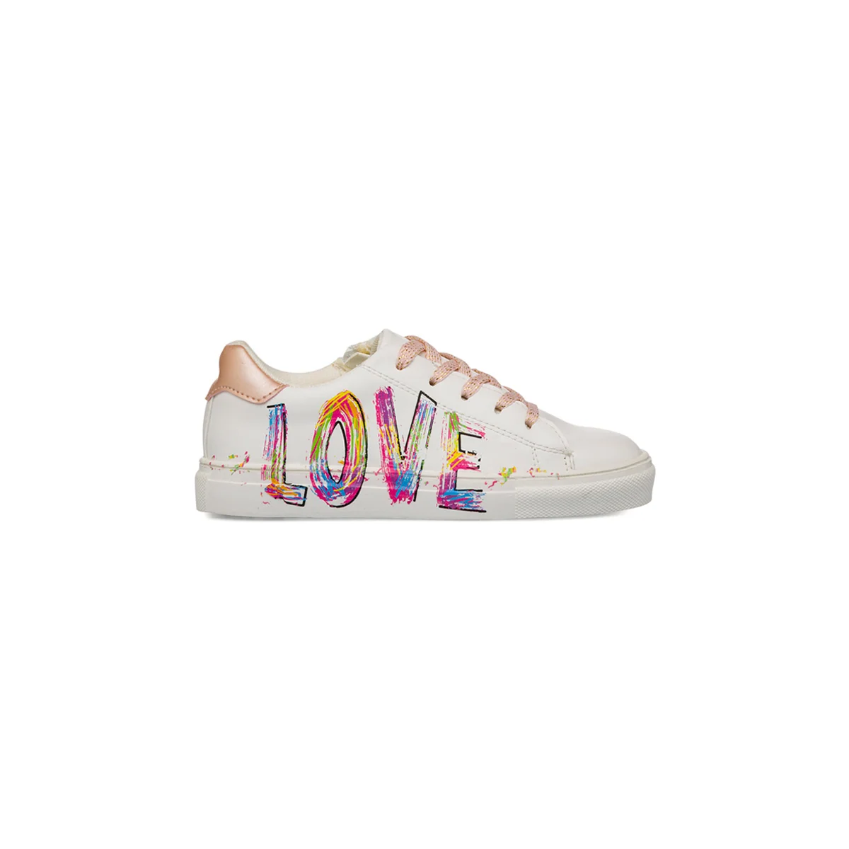 Sneakers Ragazza bianche con scritta LOVE Dieci Baci