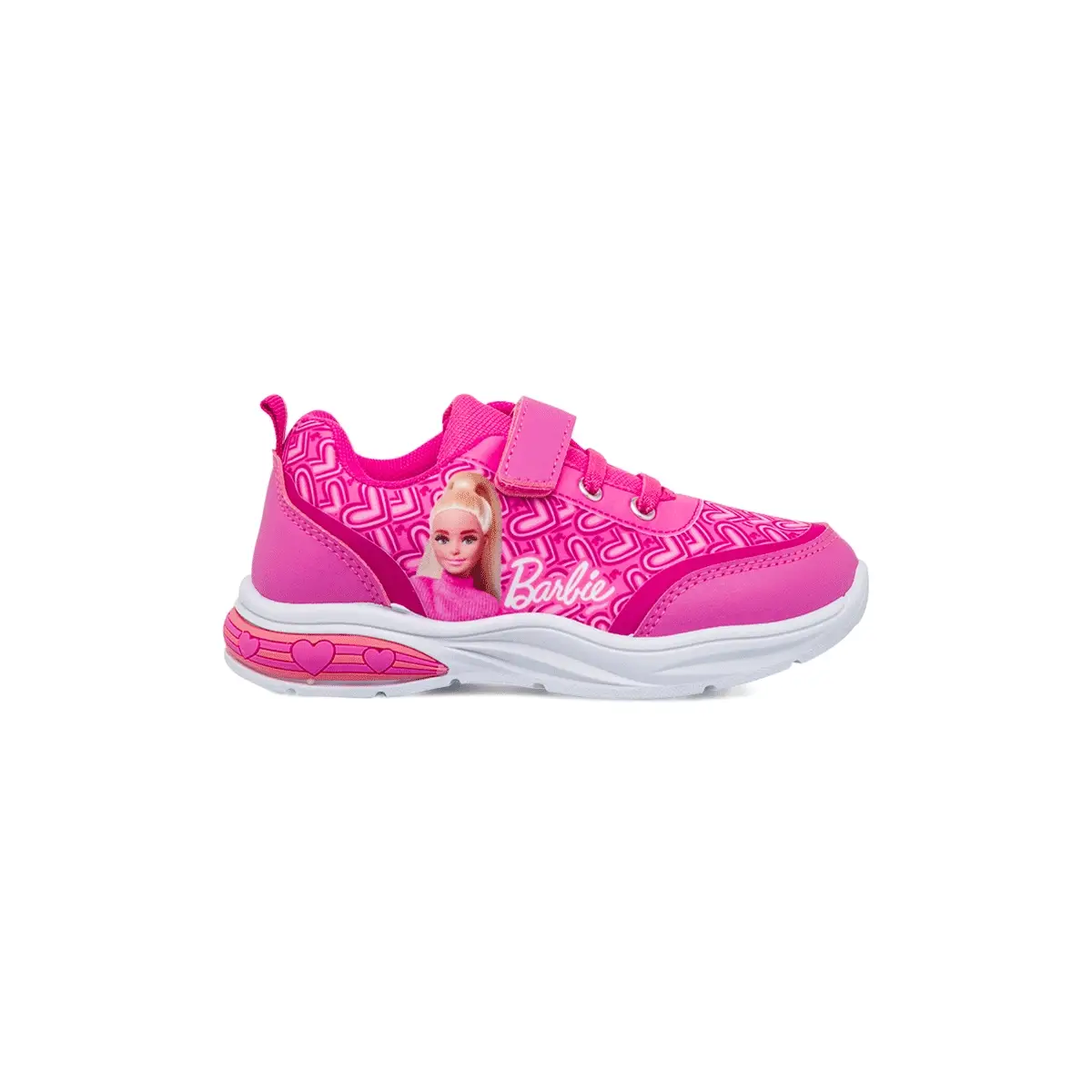 Sneakers rosa bambina primi passi Barbie con luci
