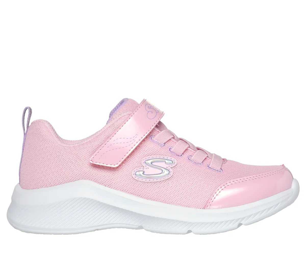 Sneakers rosa da bambina con logo laterale Skechers Sole Swifters