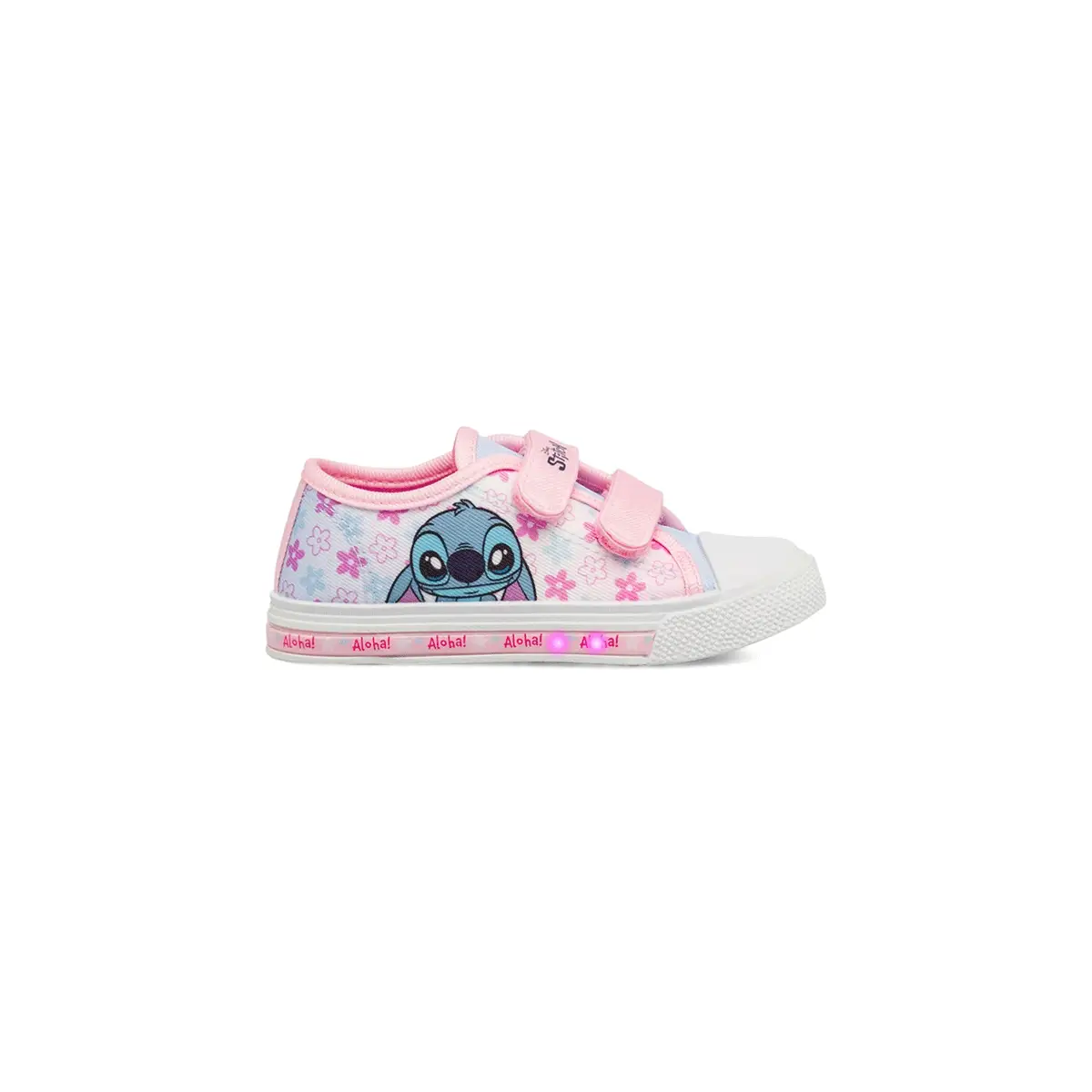 Sneakers rosa da Bambina con luci e dettagli glitter Lilo & Stitch