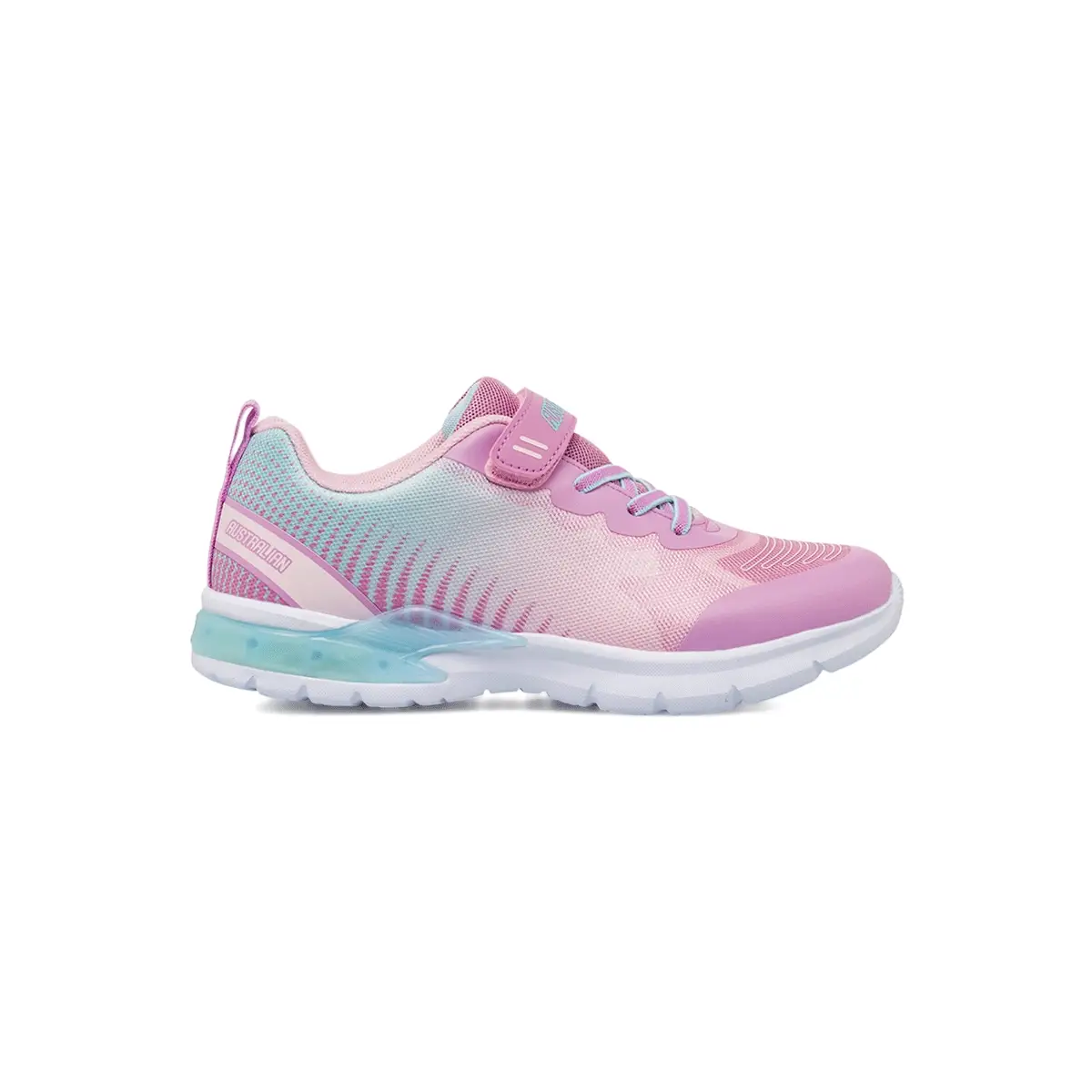 Sneakers rosa da bambina con Luci e strappo in velcro Australian