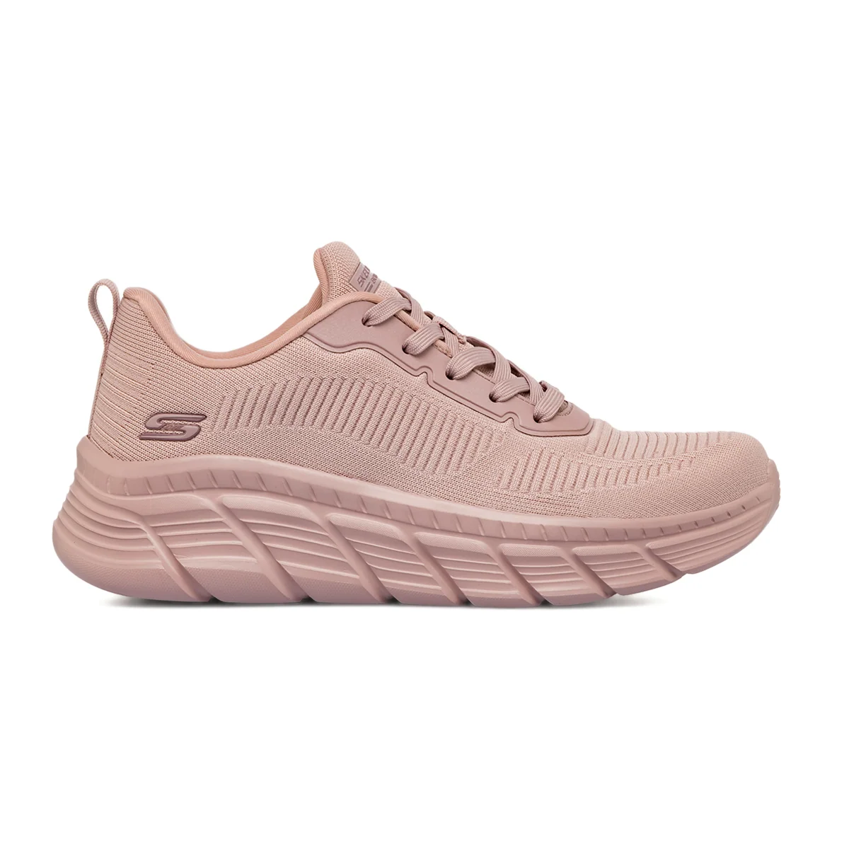 Sneakers rosa da Donna in Memory Foam e lacci elastici Skechers Bobs