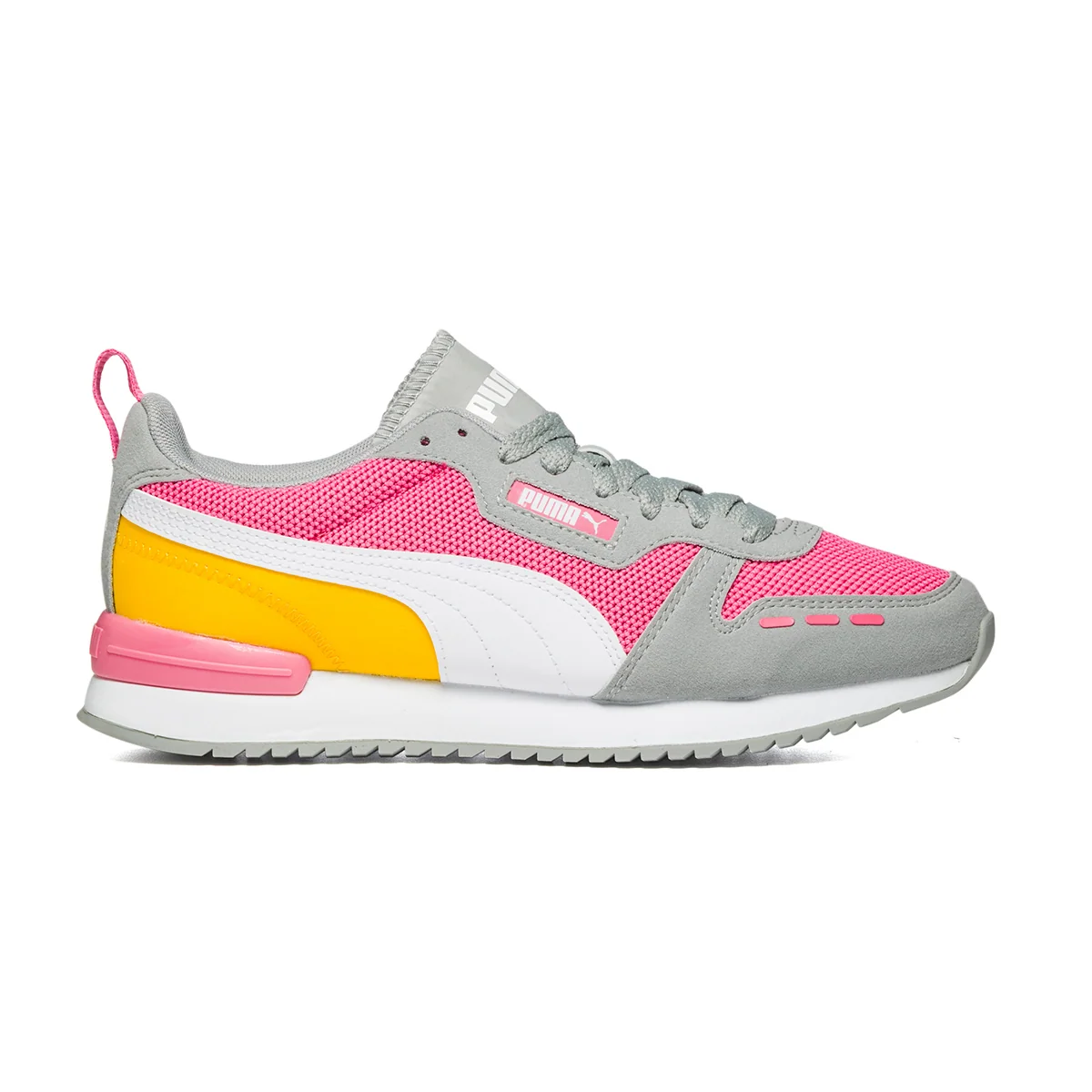 Sneakers rosa, grigie e ocra con striscia Formstrip a contrasto Puma R78