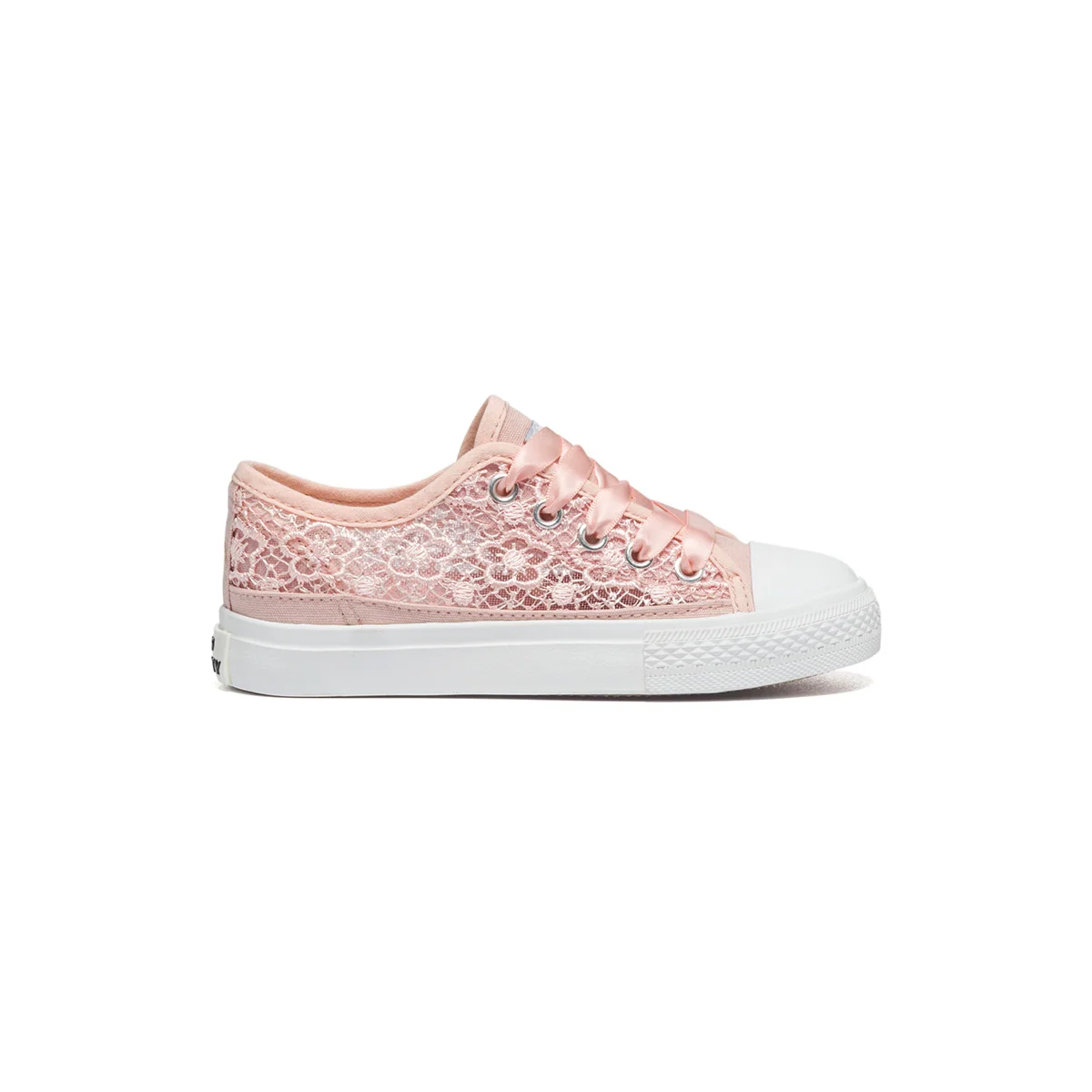 Sneakers rosa in tessuto con lacci in raso Miss Sixty