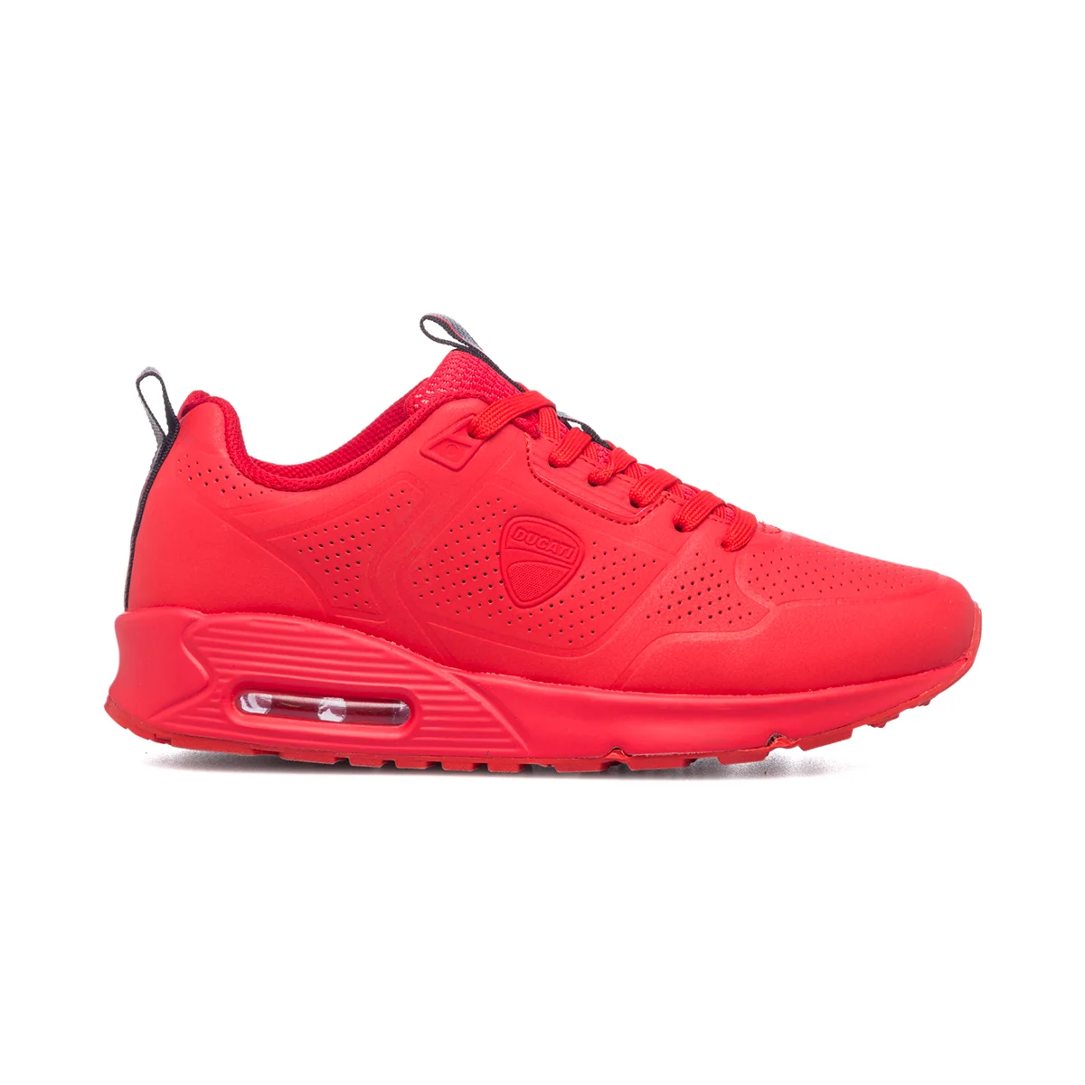 Sneakers rosse con suola ad aria e dettagli traforati Ducati Dino
