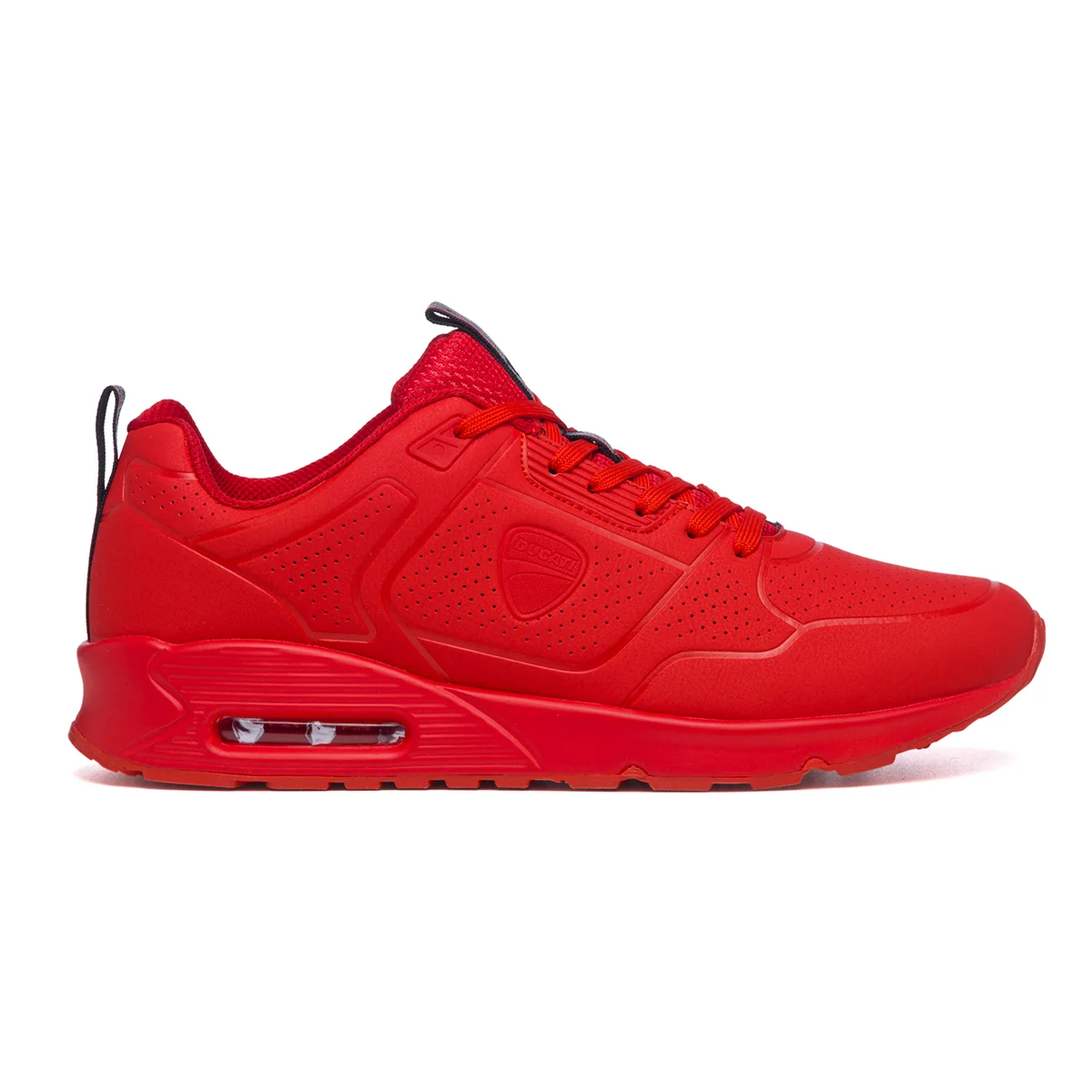 Sneakers rosse con suola ad aria e dettagli traforati Ducati Dino