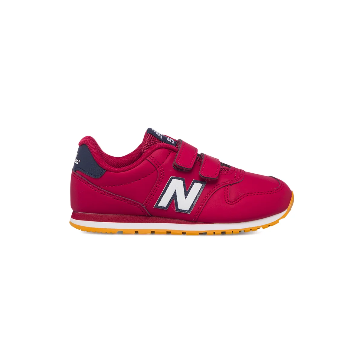 Sneakers rosse da bambino con dettagli blu New Balance 500
