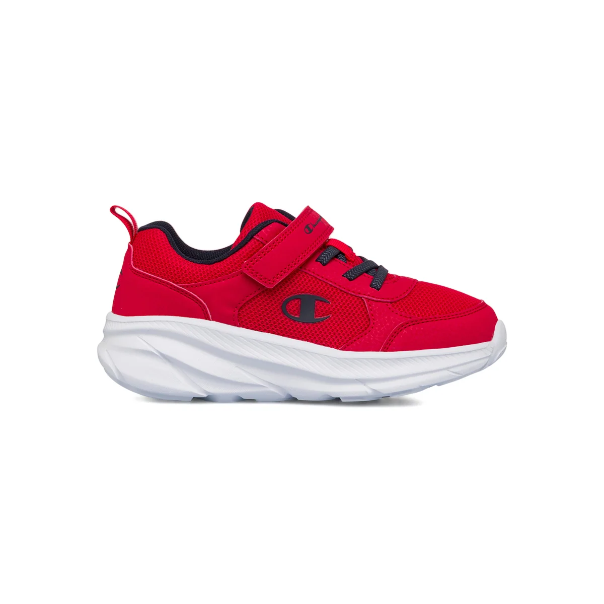 Sneakers rosse da bambino con logo Champion PS Low Cut