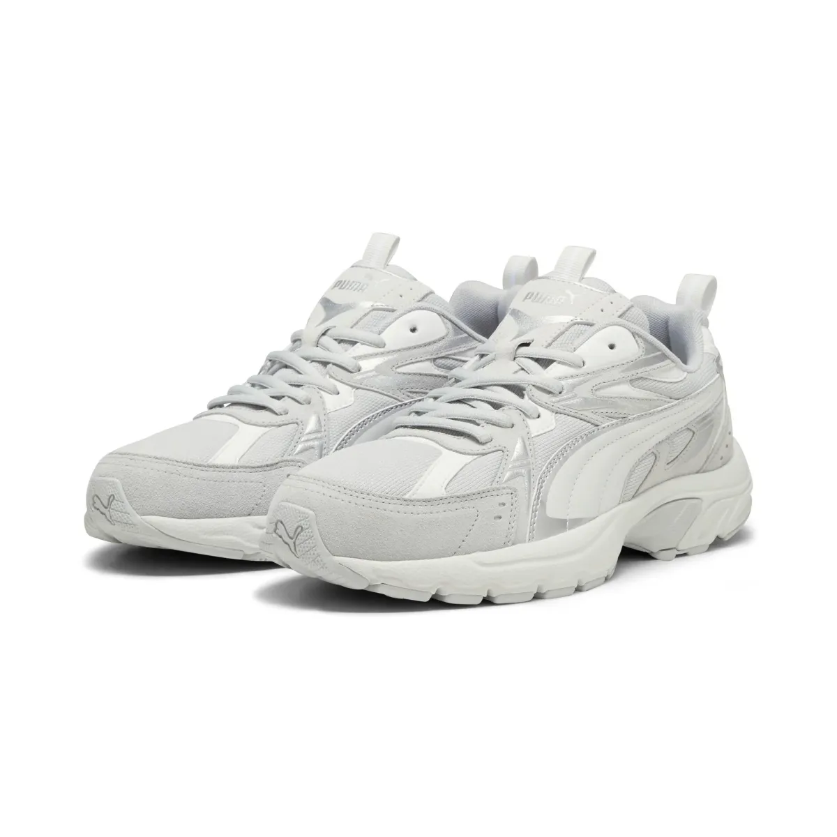 Sneakers Rétro bianche e grigie con logo Puma Milenio Tech