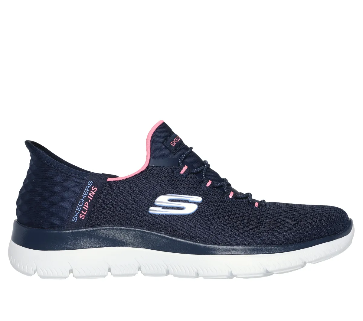 Sneakers slip-on blu da donna con soletta Memory Foam Skechers Slip-ins: Summits