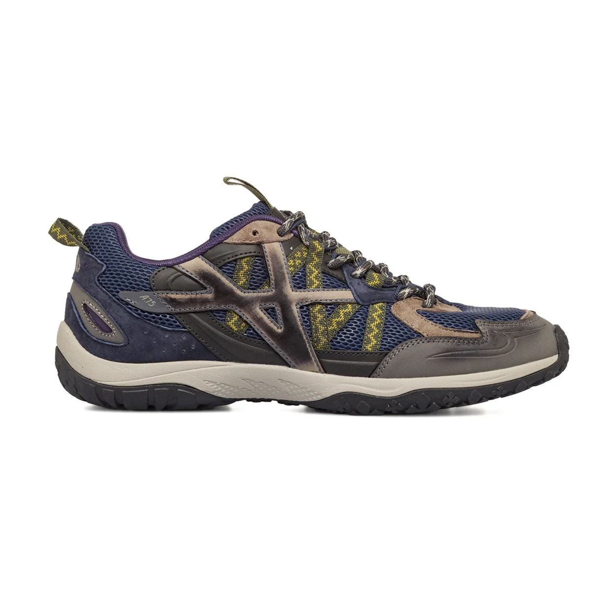 Sneakers sportive blu Uomo con inserti effetto scamosciato Americanino