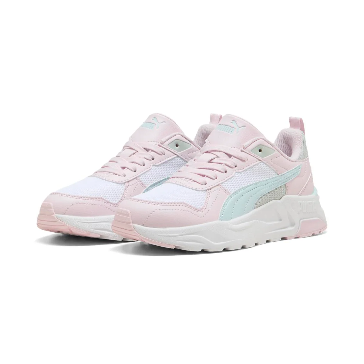 Sneakers sportive Puma Trinity 2 LT Jr Verde Acqua e Rosa Pastello
