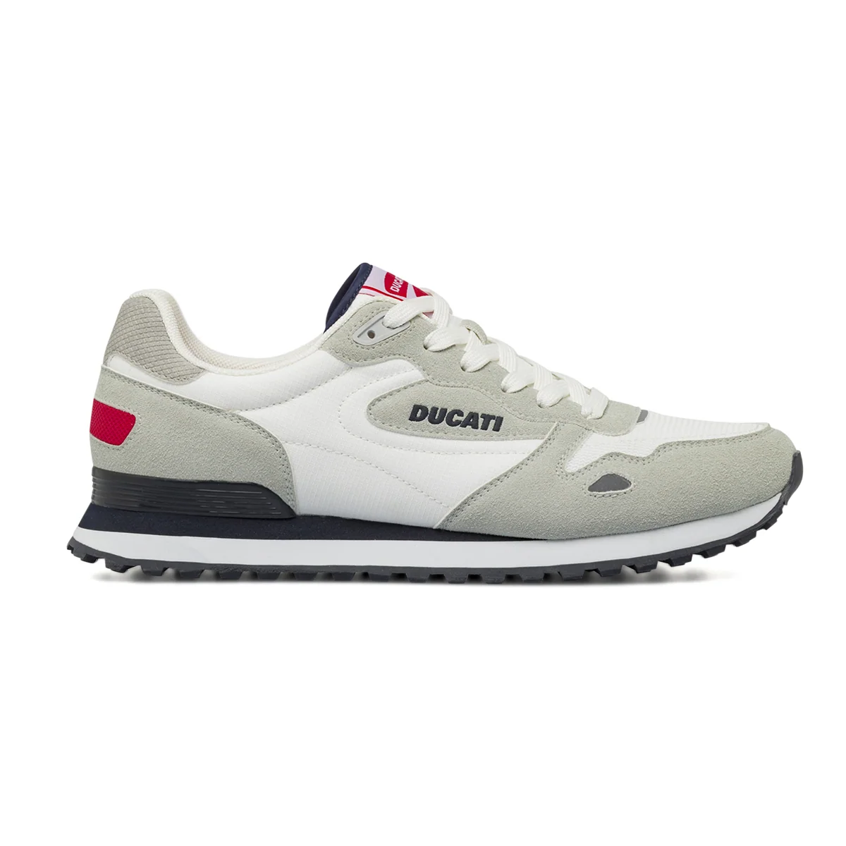 Sneakers sportive Uomo Bianche con inserti effetto scamosciato Ducati